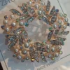 Crystal leaf pearl brooch – Crystal Leaf & Pearl Wreath Brooch