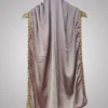 Satin bridal hijab – Satin Bridal Hijab with Gold Beaded Border – Dusty Mauve