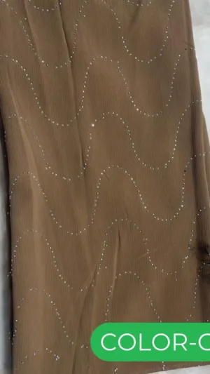 Scarf – Premium Heavy Chiffon Hijab with Stones | ₹299 - C02