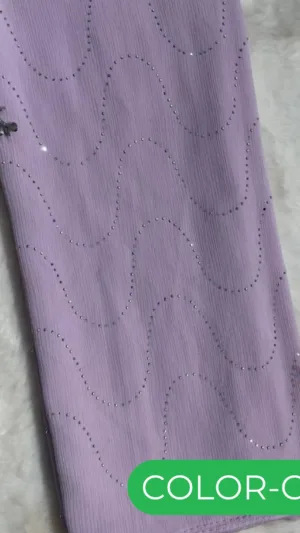 Scarf – Premium Heavy Chiffon Hijab with Stones | ₹299 - C04