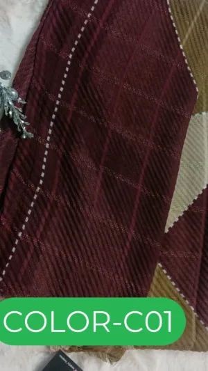 Burqa Hijab – Four-Shade Cotton Hijab with Shimmer Thread - C01