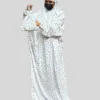 Prayer dress in a light ditsy floral print with attached hijab