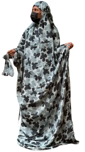 Modest Dresses for Women – Muslim Dress with Hijab & Potli Bag | ₹699 - Grey