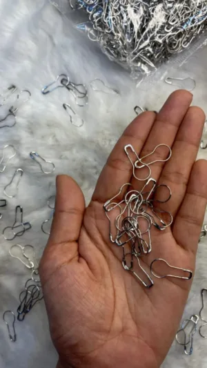Loop pin for hijab-set of 12 - Sonic Silver