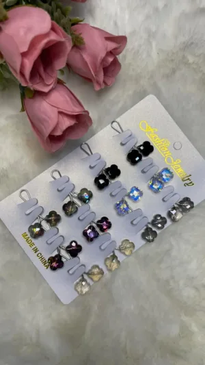 Crystal hijab pins-loop Pins Set of 12 - Circle