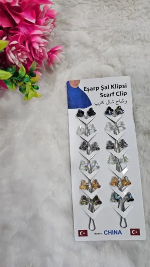 Hijab safety pins - loop Pins Set of 12