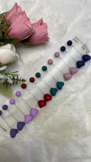 Best loop Hijab pins for girls - Set of 12 - Heart
