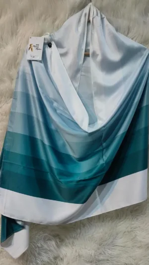 Party Wear Hijab – Digital Hijab Edition for Women - DarkSeaGreen