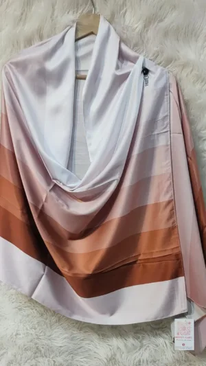 Party Wear Hijab – Digital Hijab Edition for Women - Dark Brown