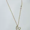 Gold heart pendant – Gold Heart Outline Pendant Necklace