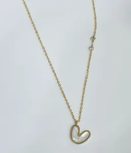 Gold heart pendant – Gold Heart Outline Pendant Necklace