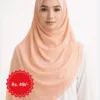 Peach shimmer hijab – Peach Shimmer Chiffon Hijab – Lightweight Semi-Sheer Scarf (photo 3)