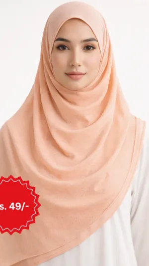 peach shimmer hijab